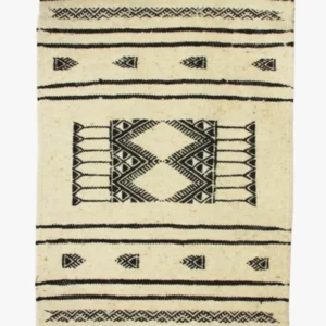 Noir et blanc tapis laine berber